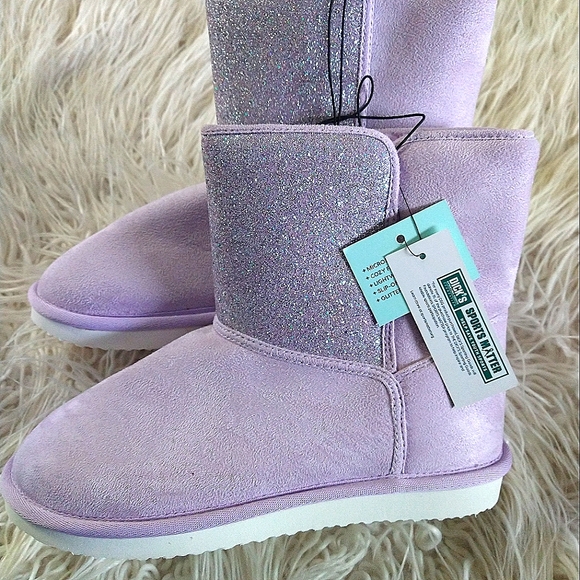 Dick's Sports New Girls Glitter Slip On Boots - Picture 1 of 12